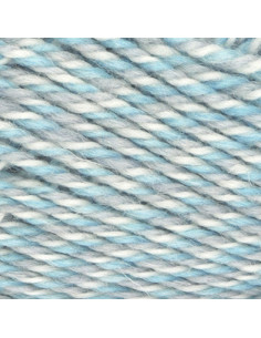 Ola Raggegarn 715 Vit/Karabisk blå/Puderblå Mouliné 2