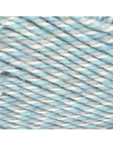 Ola Raggegarn 715 Vit/Karabisk blå/Puderblå...