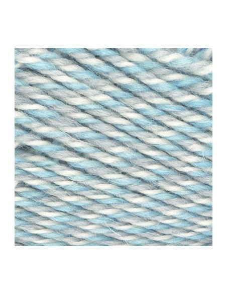 Ola Raggegarn 715 Vit/Karabisk blå/Puderblå Mouliné