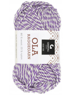 Ola Raggegarn 716 Lavendel/PUderrosa/Vit Mouliné