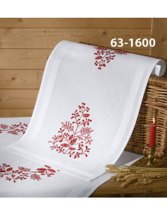 Broderi Löpare tryckt motiv utan garn