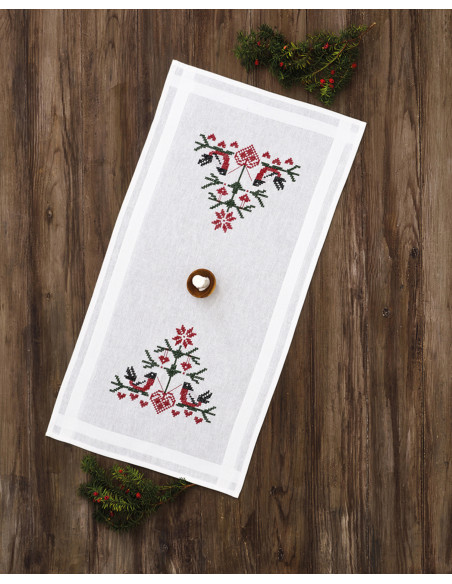 Broderi Löpare tryckt motiv u garn