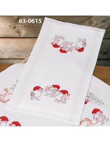 Broderi Löpare tryckt motiv utan garn