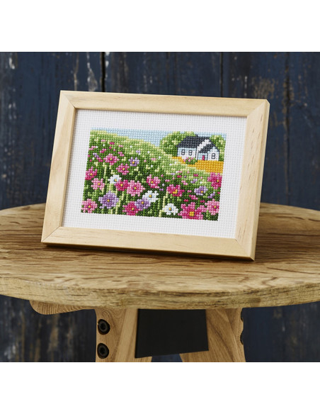 Broderikit Tavla Blomsterfält