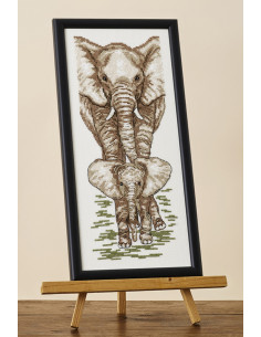 Broderikit Elefant med Unge