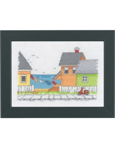 Broderikit Strandgatan 18x13cm