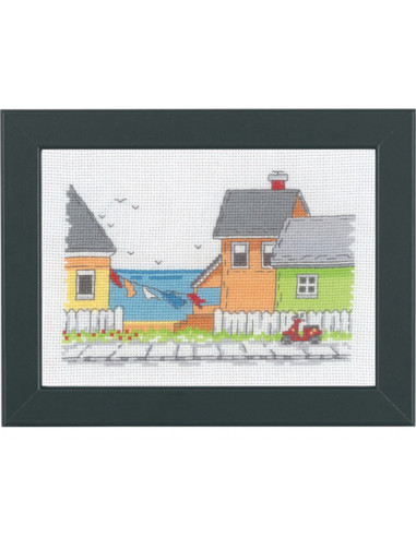 Broderikit Strandgatan 18x13cm