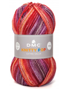 Knitty Pop 478 Röd/Orange/Lila