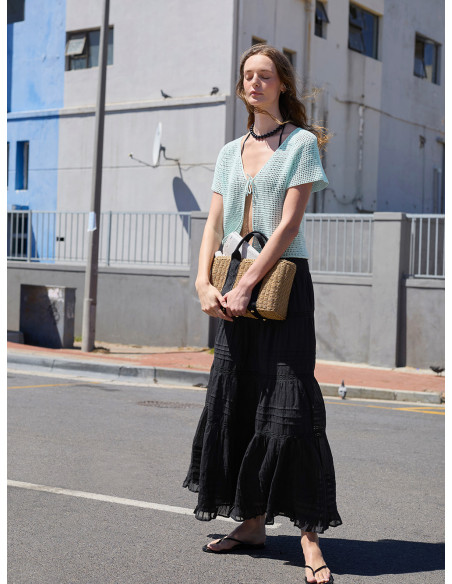 Virkbeskrivning Alva Blouse Tynn Line