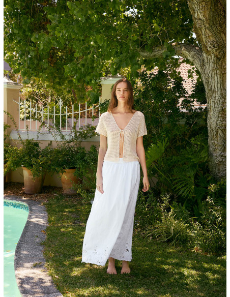 Virkbeskrivning Alva Blouse Tynn Line