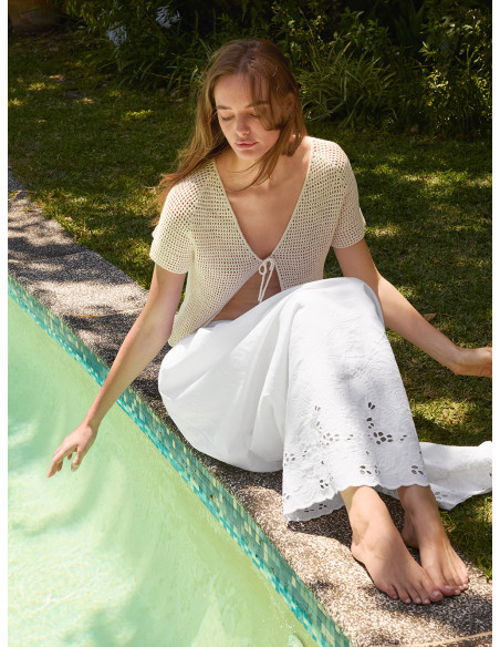 Virkbeskrivning Alva Blouse Tynn Line