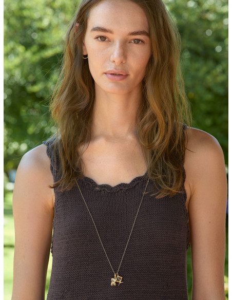 Stickbeskrivning Roselyn Top Tynn Line