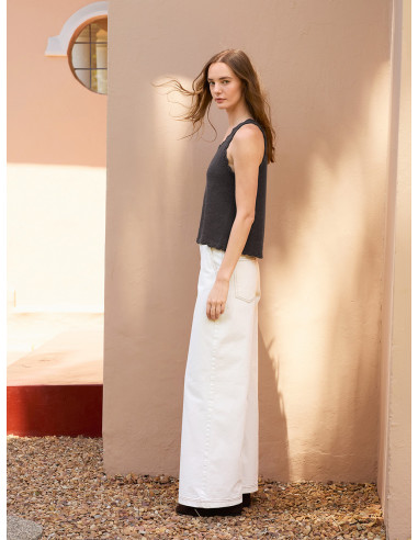 Stickbeskrivning Roselyn Top Tynn Line