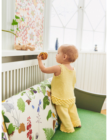 Stickbeskrivning Rosette Top, Pants & Bloomer Baby