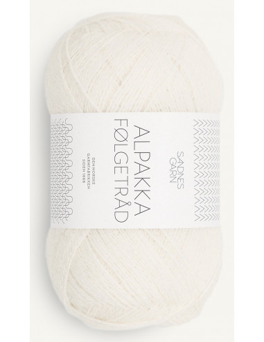 Alpakka Följetråd 1002 Vit