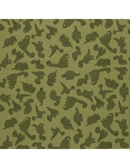 Jerseytyg grön med Dinosaurier