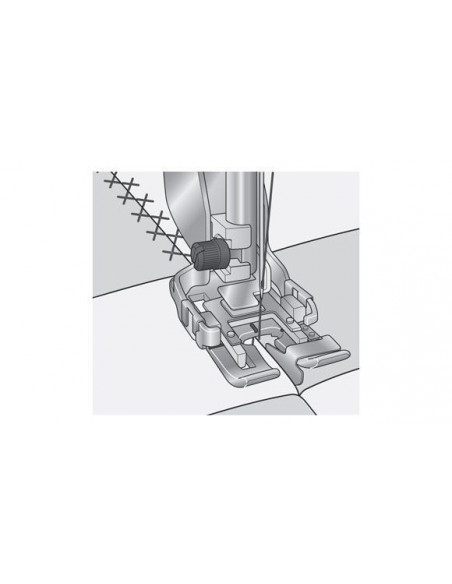 Utbytbar öppen pressarfot med StichInDitchGuide