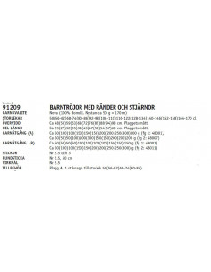 Stickbeskrivning 91209 Nova 2