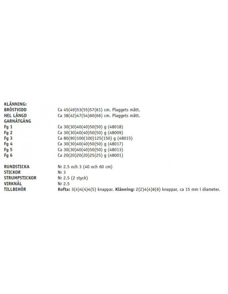 Stickbeskrivning 91360 Nova