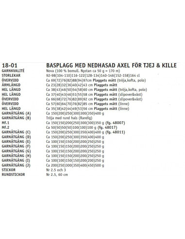 Stickbeskrivning 1801 Nova