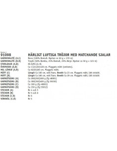 Stickbeskrivning 91098 Nova 2