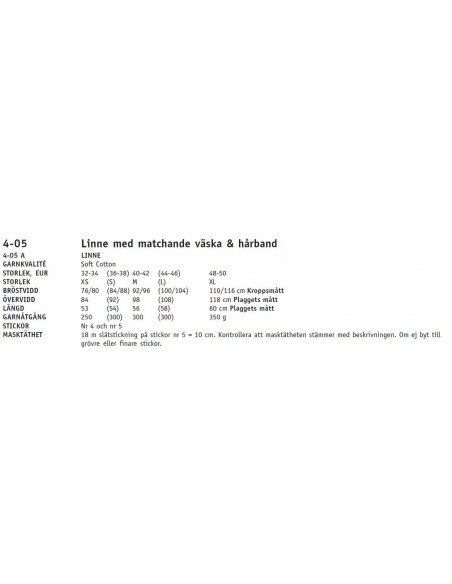 Stickbeskrivning 4-05 Soft Cotton