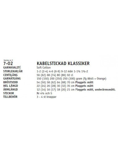 Stickbeskrivning 7-02 Soft Cotton