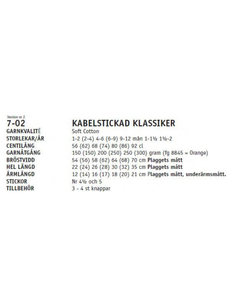 Stickbeskrivning 7-02 Soft Cotton