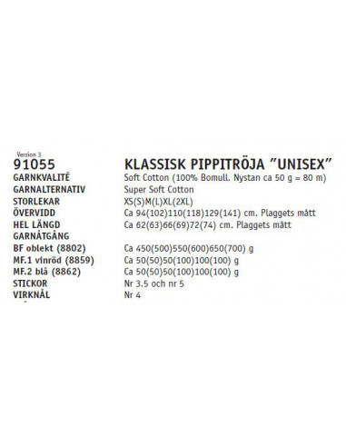 Stickbeskrivning 91055 Soft Cotton