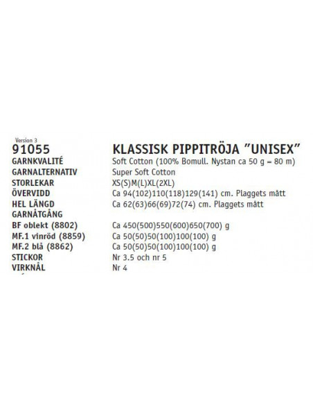 Stickbeskrivning 91055 Soft Cotton