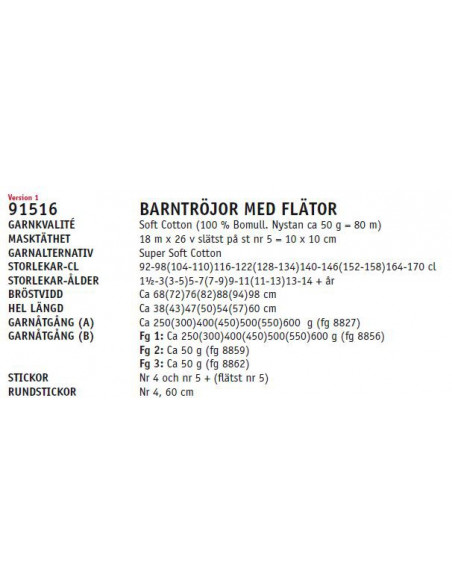 Stickbeskrivning 91516 Soft Cotton