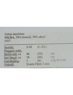 Stickbeskrivning Tilda 1927 2