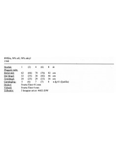 Stickbeskrivning 1568 Svea 2