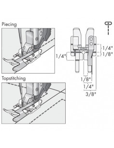Klar 1/4 quiltfot höger 6MM  DEGJ 2