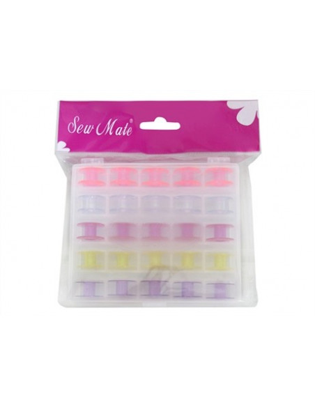 Spol box med 25 st CB-spolar färgade