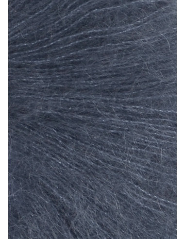 Tynn Silkmohair Djupblå 6081