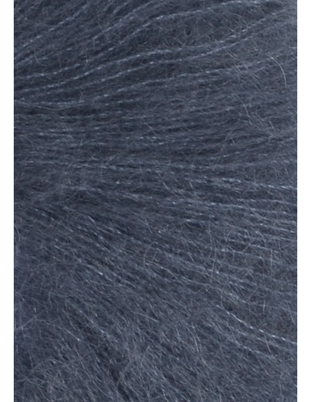 Tynn Silkmohair Djupblå 6081
