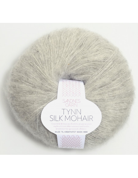 Tynn SilkMohair ljusgråmelerad 1022