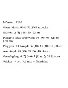 Stickbeskrivning 2283 Moshi 2