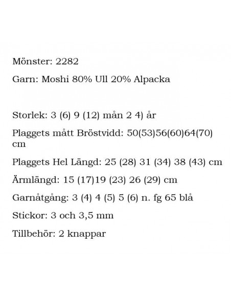 Stickbeskrivning 2282 Moshi