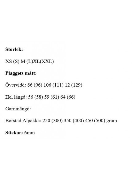 Stickbeskrivning Tiril 4 Borstad Alpakka Norsk Text