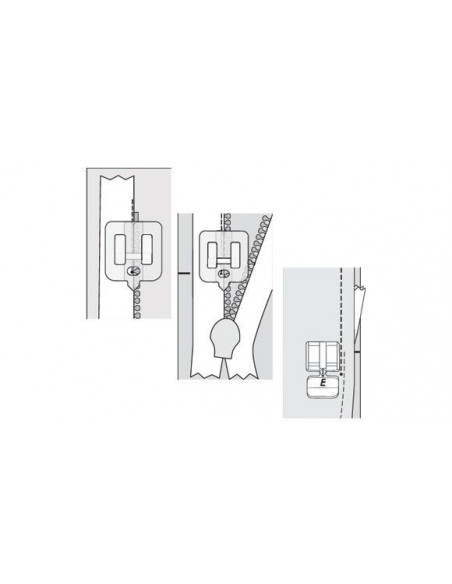 Transparent fot för osynliga blixtlås