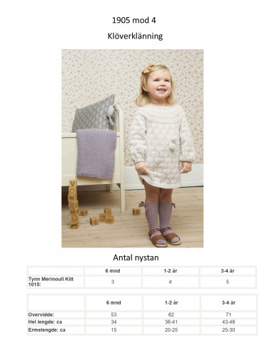 Mönsterhäfte 1905 Tynn Merinoull Svensk Text