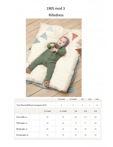 Mönsterhäfte 1905 Tynn Merinoull Svensk Text