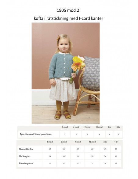 Mönsterhäfte 1905 Tynn Merinoull Svensk Text