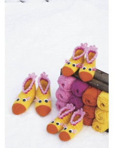 Stickbeskrivning Påsktofflor fritidsgarn