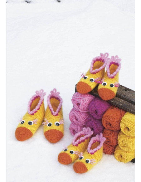 Stickbeskrivning Påsktofflor fritidsgarn