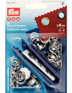 Öljetter 8mm silver