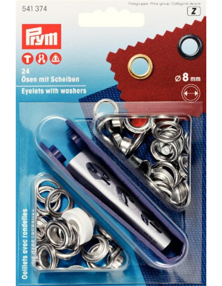 Öljetter 8mm silver