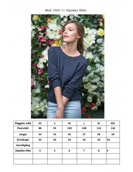Stickbeskrivning 1503-11 Alpakka Silke